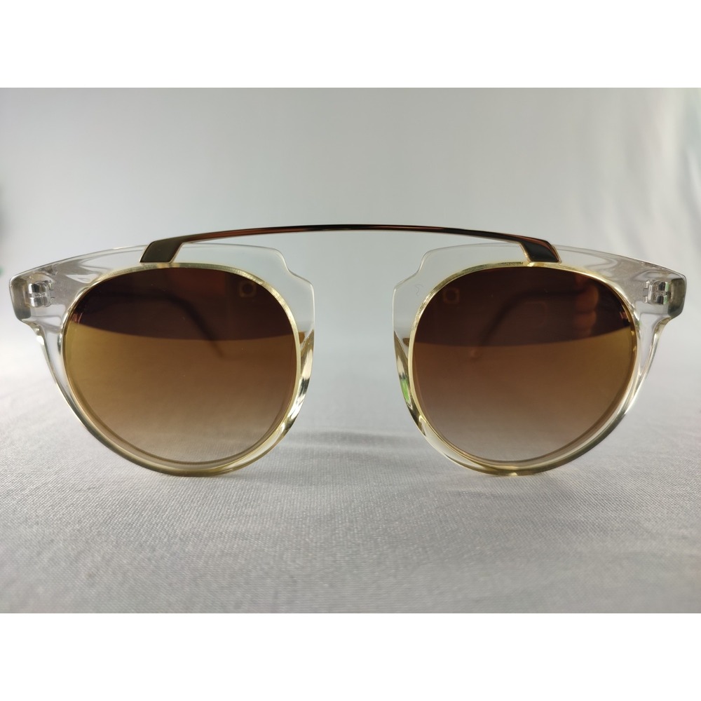Linea Roma LR 3608 C2 Clear Gold Top Bar Sunglasses‎ Made in Italy 48-23 145